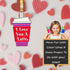 I love You A Latte Valentine Door Hanger SVG File-For Laser Engraving